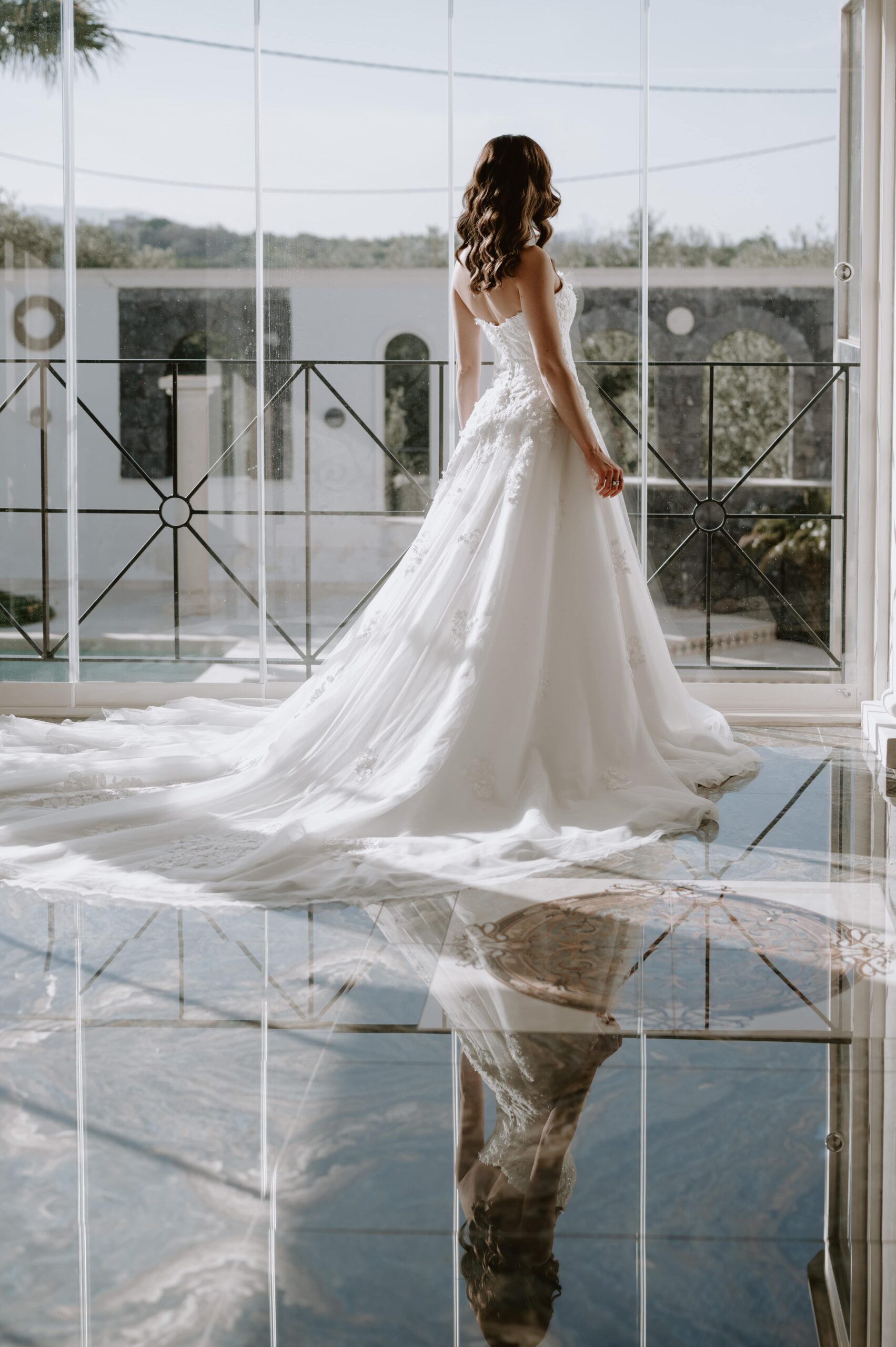 Bride in room Sicily Photo